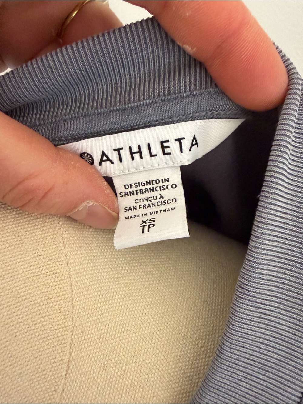 Athleta Slate Blue Crewneck Pullover Sweatshirt Size XS - Picture 2 of 4